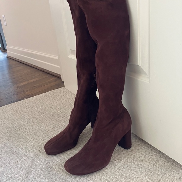 Reformation Brown Suede Sock Boots. Never Worn! - Picture 3 of 5